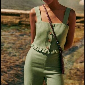 Sézane Green Blouse